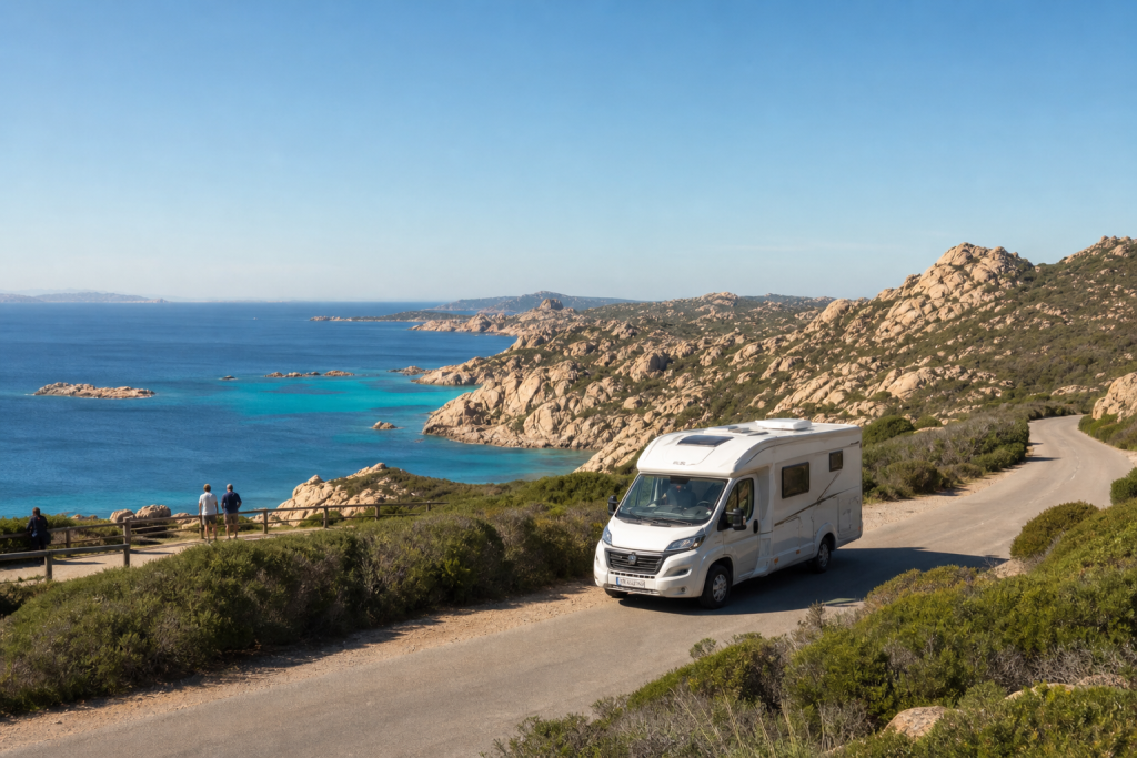 Camper onderweg in Sardinië