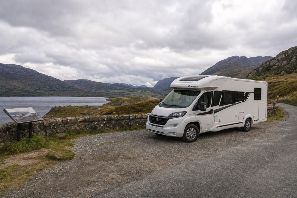 Camper onderweg in Schotland