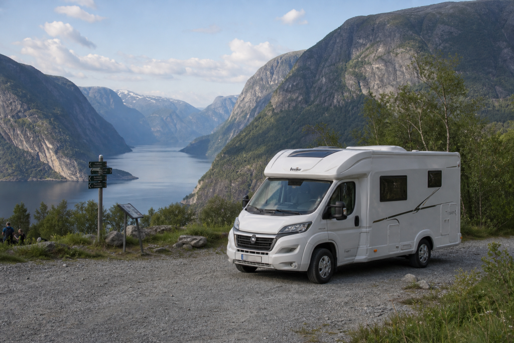 Camper onderweg in Noorwegen