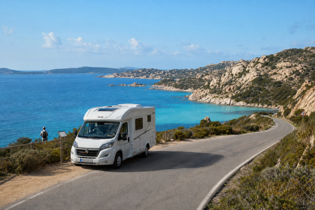 Camper onderweg in Sardinië