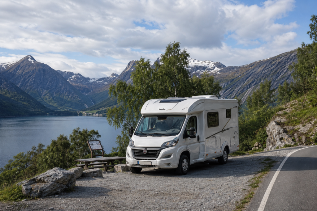 Camper onderweg in Noorwegen