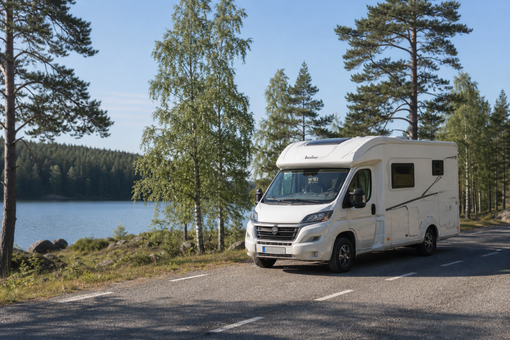 Camper onderweg in Zweden
